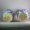 MW231 Pair of Dutch Delft blue and white garlic-necked vases