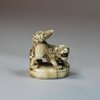 N303 Japanese ivory netsuke of a shishi, Edo period (1614-1868)