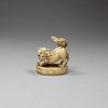 N303 Japanese ivory netsuke of a shishi, Edo period (1614-1868)