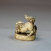 N303 Japanese ivory netsuke of a shishi, Edo period (1614-1868)