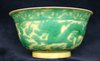 N327 Imperial green and yellow dragon bowl