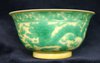 N327 Imperial green and yellow dragon bowl