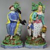 N35 Pair of Staffordshire figures of Elijah and the ravens and the