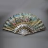 N454 French pierced mother of pearl fan, circa 1850