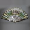 N454 French pierced mother of pearl fan, circa 1850