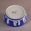 N485 Wedgwood blue jasper butter tub, cover and stand