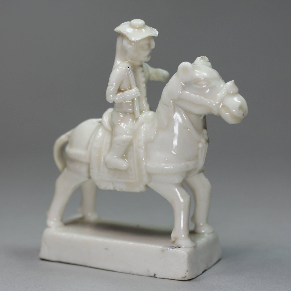 N892 Blanc-de-chine small equestrian figure early Kangxi (1662-1722)