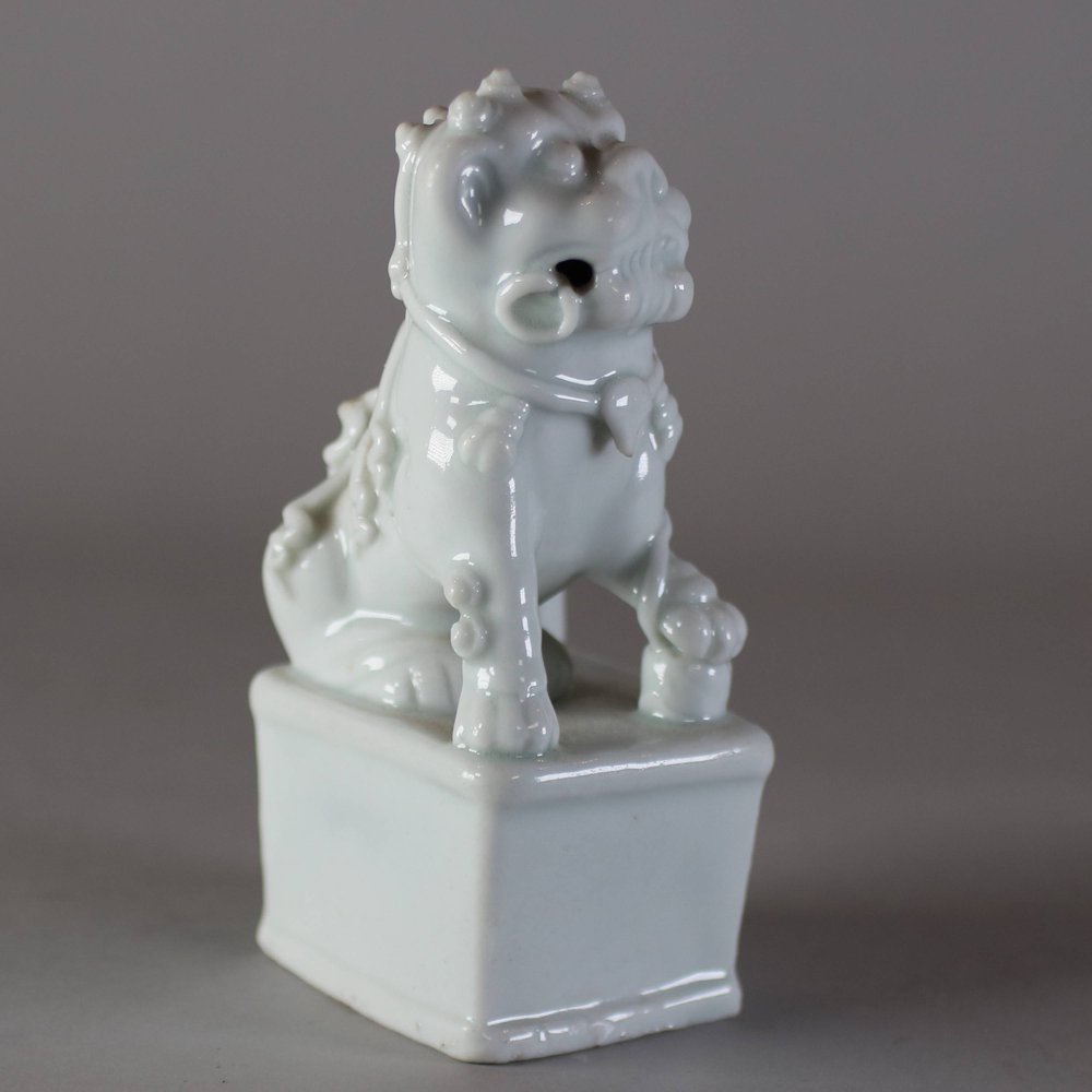 N986 Blanc-de-chine joss stick holder modelled as a lion