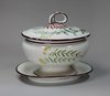 P106 English Davenport botanical small tureen and cover