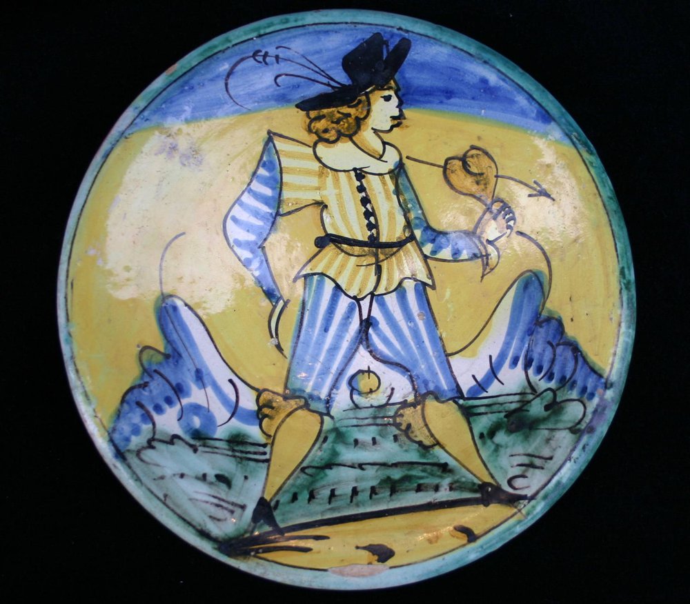 P140 Italian Montelupo dish, second half of 17th century