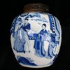P335 Blue and white ginger jar, Kangxi  (1662-1722)