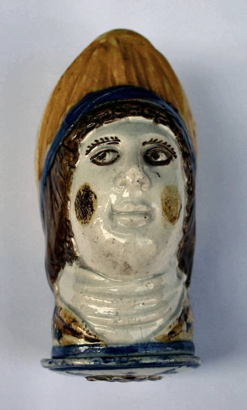 P354 Prattware pottery screw top snuff box, circa 1790