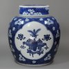 P376 Blue and white ginger jar and a cover, Kangxi (1662-1721)