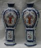 P540 Pair of Chinese garniture famille-rose vases