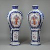 P540 Pair of Chinese garniture famille-rose vases