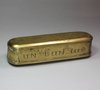 P714 Dutch brass tobacco box, 18th century, of rectangular form