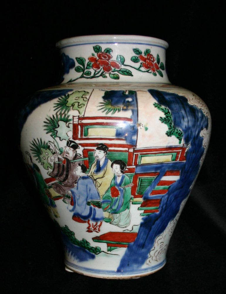 P800 Wucai jar, c1600, decorated with   