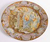 P933 Rare Italian large Castelli dish decorated with Moses striking