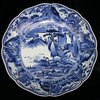 P972 Magnificent Japanese blue and white arita dish 