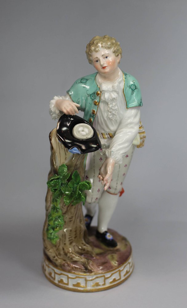 PC5 Meissen figure of boy by a tree stump, circa 1900     SOLD