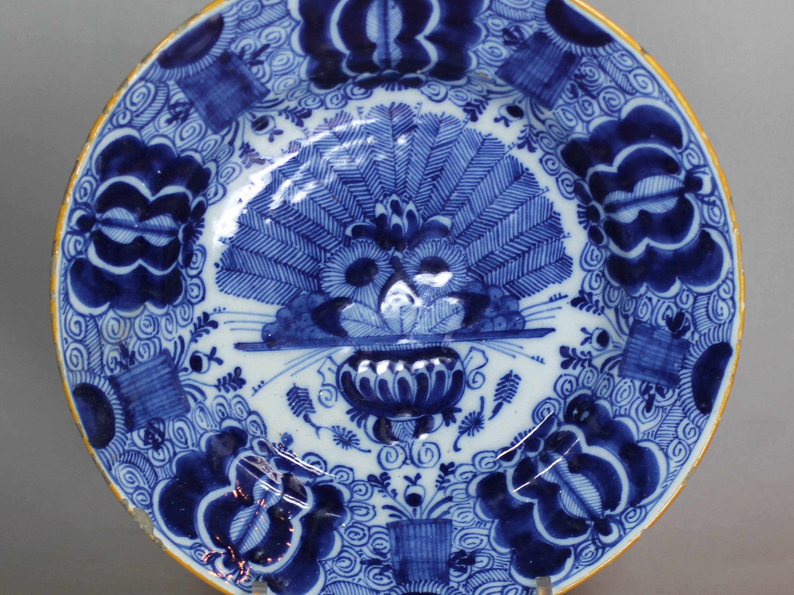 arabia ❀ blue 若けれ flower deep plate 深皿 B