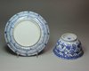 Q145 Blue and white bowl and saucer, Kangxi (1662-1722)