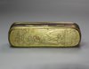 Q157 German brass and copper tobacco box, 18th century