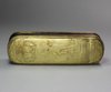 Q157 German brass and copper tobacco box, 18th century