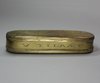 Q157 German brass and copper tobacco box, 18th century