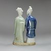 Q471 Fine Chinese biscuit group of a couple, Qianlong (1736-1795)