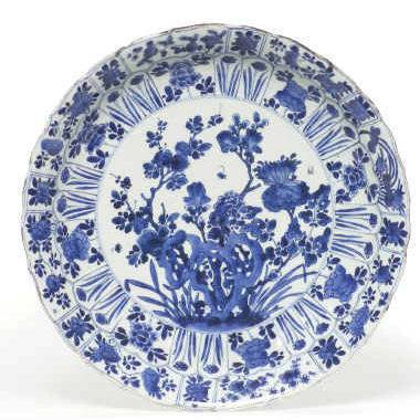 Q48 Blue and white dish, Kangxi (162-172)