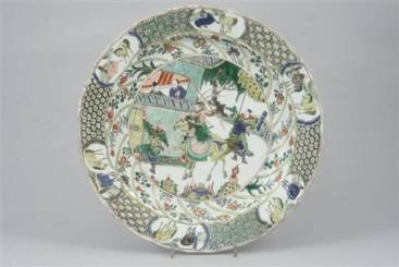 Q484 Famille-verte dish, Kangxi(1662-1722)      SOLD