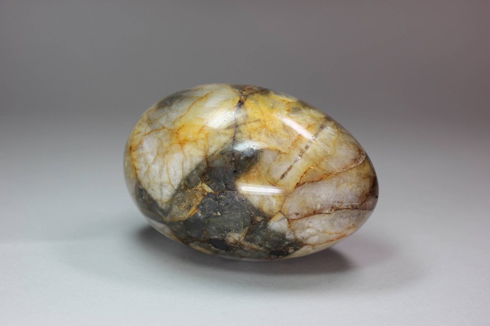 Q52 Derbyshire Fluorspar 'Blue-John' egg, 19th century