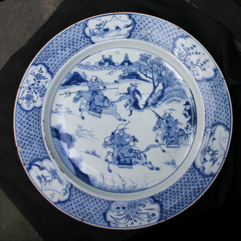 Q537 Magnificent  Chinese blue and white charger