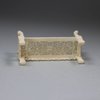 Q650 Indian bone miniature bench, 19th century