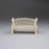 Q650 Indian bone miniature bench, 19th century