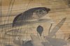 Q772 Scroll painting, 19th century, of carp wimming amongst reeds