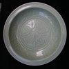 Q806 Large Longquan celadon lotus dish Yuan Dynasty; heavily-potted