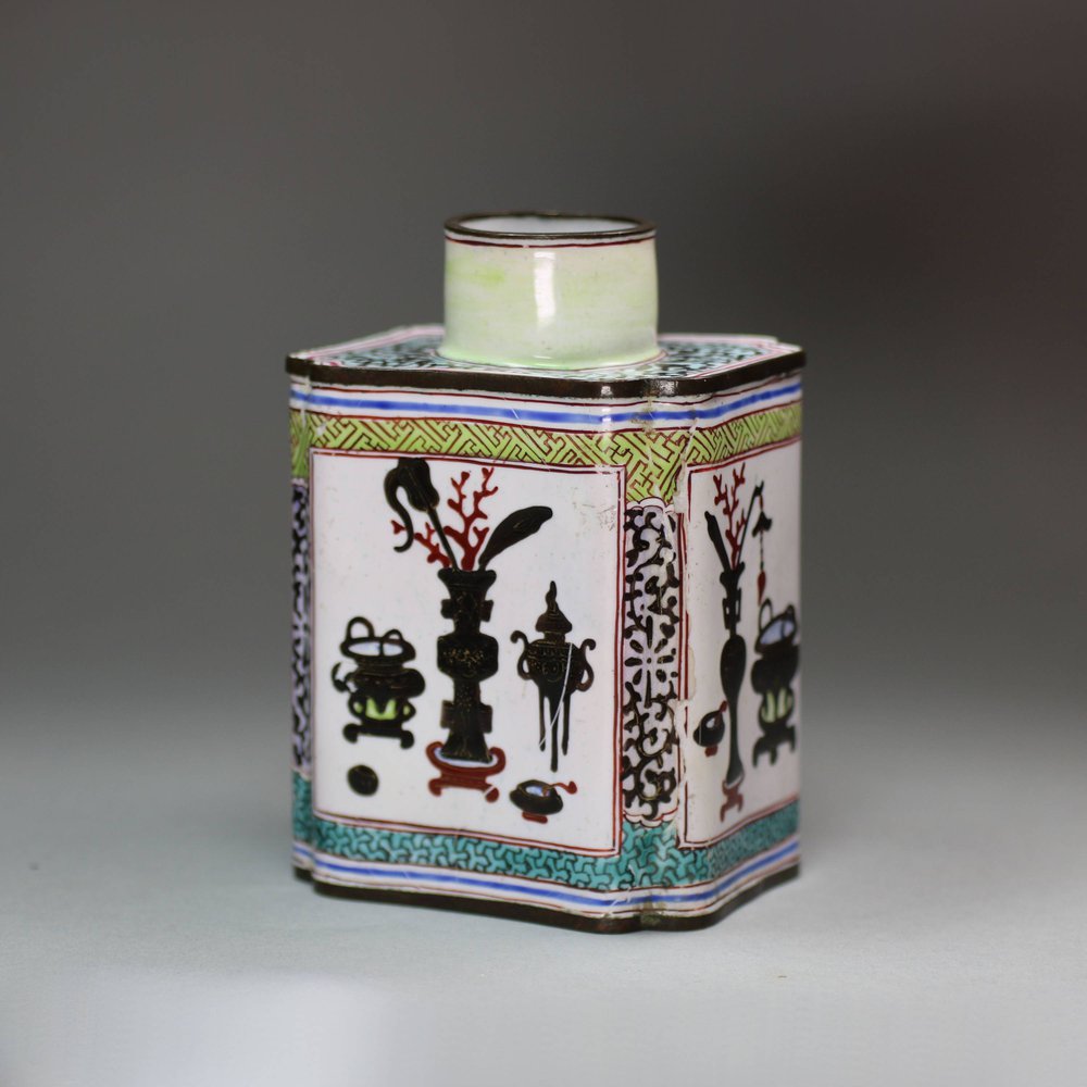 Q873 Canton enamel tea canister, Qianlong (1736-95)