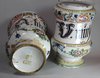 Q898 Pair of Italian maiolica albarelli