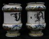 Q898 Pair of Italian maiolica albarelli