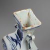 R13 Blue and white faceted vase, early Ming (1368-1626)