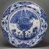 R152 Pair of Dutch Delft blue and white plates, 18th century