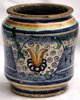 R341 Italian maiolica polychrome albarello, circa 1490-1520