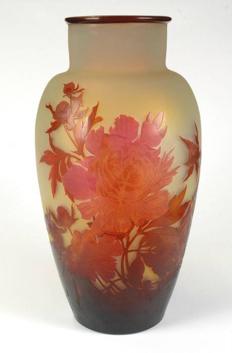 R372 Superb Galle glass vase, circa 1900
