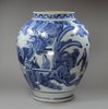 R38 Japanese ovoid blue and white jar