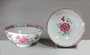 R383 Pair of famille rose small bowls, Qianlong (1736-95)