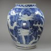 R38 Japanese ovoid blue and white jar