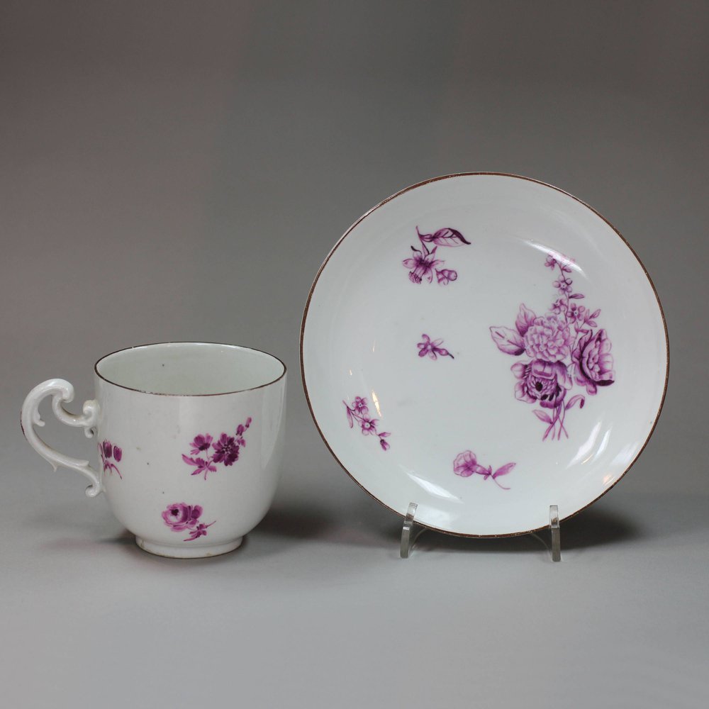 R524 Meissen cup and saucer, mid 18th century