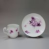 R524a Meissen cup and saucer, mid 18th century